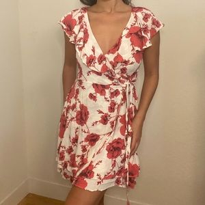 Free People French Quarter Printed Mini Wrap Dress